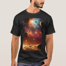 Dubbelzijdig kosmisch ballet: Planets Moon T-shirt