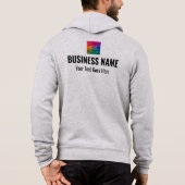 Dubbelzijdig Logo Sjabloon Mannen medewerkersteam Hoodie (Achterkant)