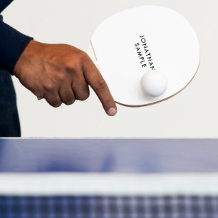 Dubbelzijdig Modern Eenvoudig Ontwerp Namen Wit Tafeltennisbatje