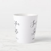 Dubbelzijdig modern zie je zwart wit latte mok (Voorkant)