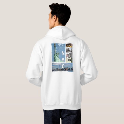 Dubbelzijdig ontwerp Nyc Yellow Taxi New York Mann Hoodie (Achterkant volledig)