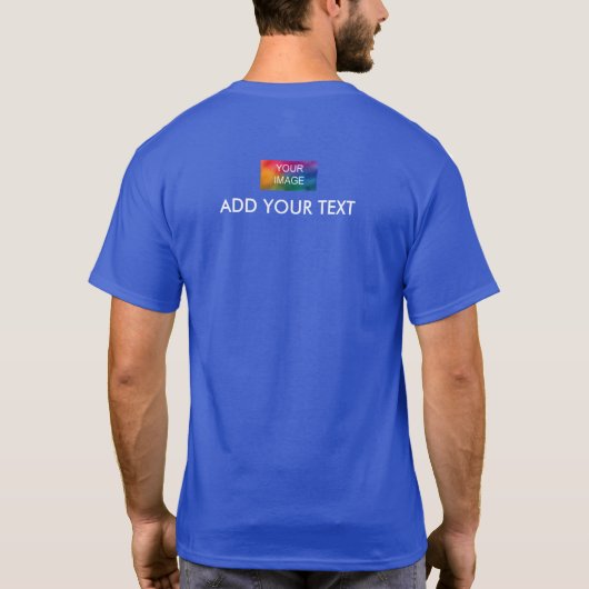 Dubbelzijdig ontwerp voegt de Mannen van de Tekst  T-shirt (Achterkant)