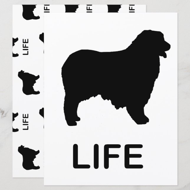 Dubbelzijdig plakboek Australische herder leven (Voorkant / Achterkant)