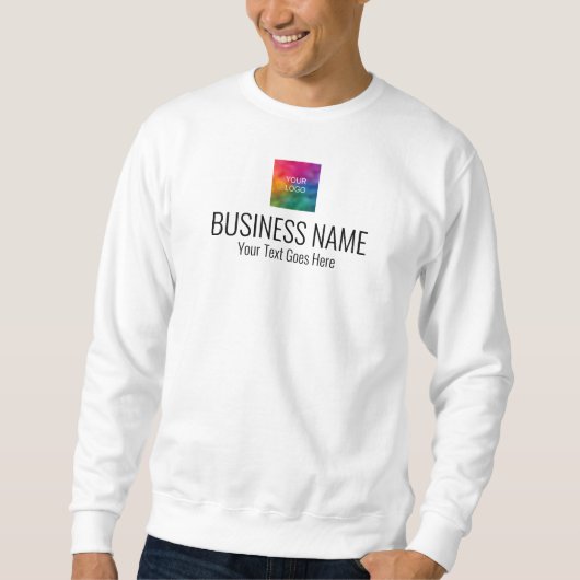 Dubbelzijdig printwerk Uniform Mannen Wit Modern Trui (Voorkant)