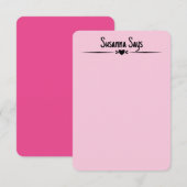 Dubbelzijdig Roze Girly Modern Script Custom Note Bedankkaart (Voorkant / Achterkant)