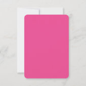 Dubbelzijdig Roze Girly Modern Script Custom Note Bedankkaart (Achterkant)