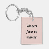 Dubbelzijdig Roze & Groen Motivatie Sleutelhanger (Voorkant Links)