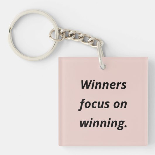 Dubbelzijdig Roze & Groen Motivatie Sleutelhanger (Voorkant)