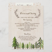 Dubbelzijdig rustiek huwelijksceremonie programma (Voorkant / Achterkant)