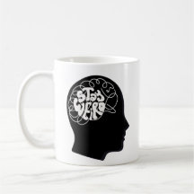 Dubbelzijdig "Stay Weird" Concept Brain Swirl Koff