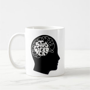 Dubbelzijdig "Stay Weird" Concept Brain Swirl Koff Koffiemok