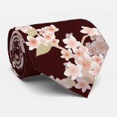 Dubbelzijdig Stropdas van Cherry Blossom (Opgerold)