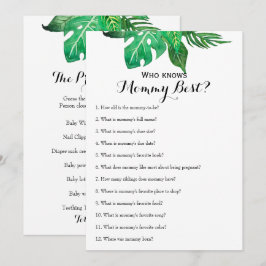 Dubbelzijdig - twee Baby shower games Kaart