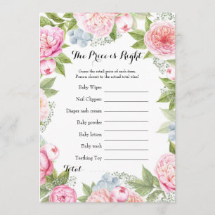 Dubbelzijdig - twee Baby shower games Kaart