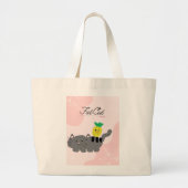 Dubbelzijdig vet kattenzak grote tote bag (Voorkant)