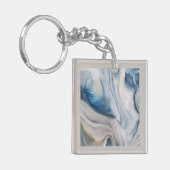 dubbelzijdig vierkant met acrylische Sleutelhanger (Voorkant Links)