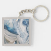 dubbelzijdig vierkant met acrylische Sleutelhanger (Achterkant)