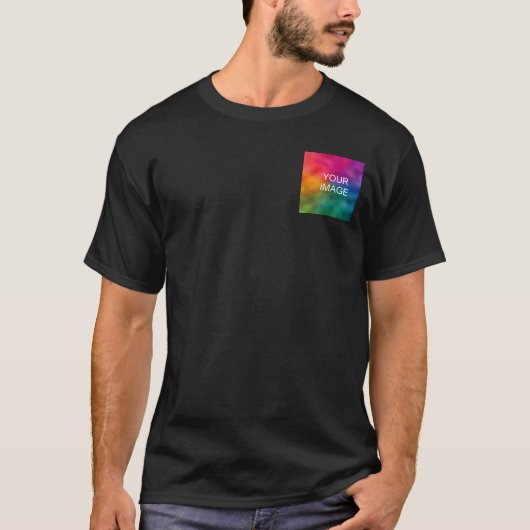 Dubbelzijdig voeg Afbeelding Sjabloon Mannen Basic T-shirt (Voorkant)