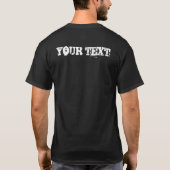 Dubbelzijdig voeg uw samengedrukte tekst hier Mann T-shirt (Achterkant)