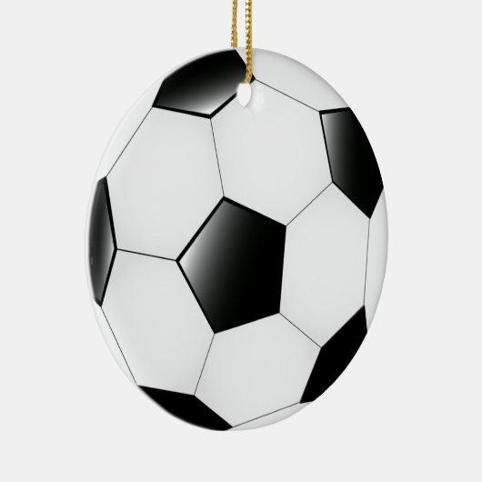 Dubbelzijdig Voetbal Keramisch Ornament (Rechts)