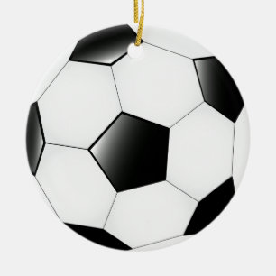 Dubbelzijdig Voetbal Keramisch Ornament