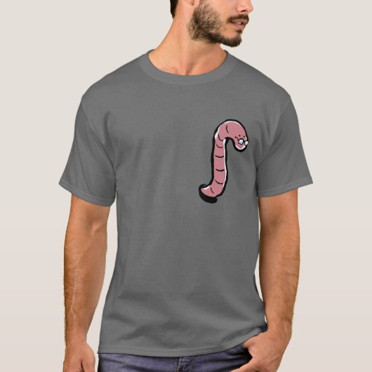 dubbelzijdig worm t-shirt (Voorkant)