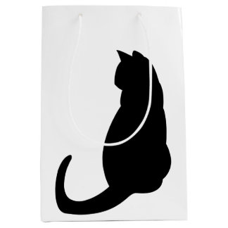 dubbelzijdig zwart kat medium cadeauzakje