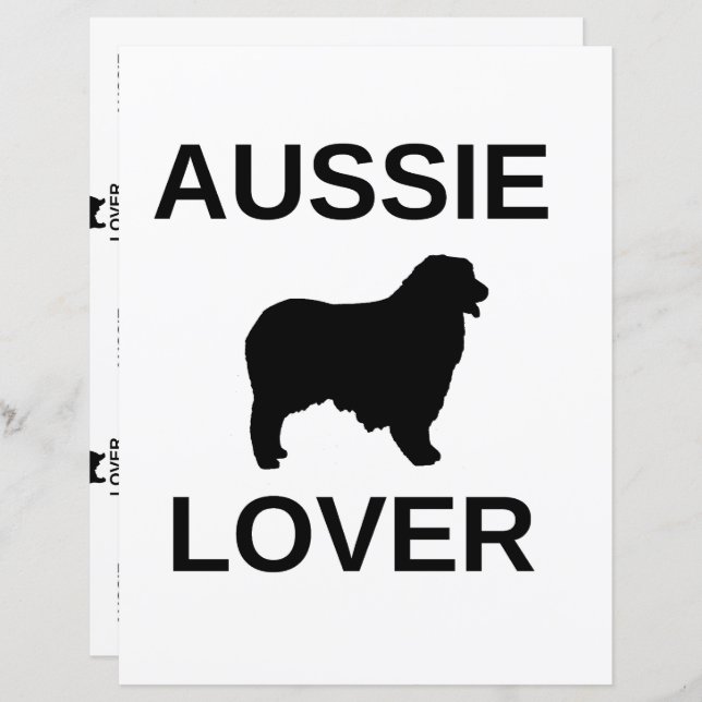 Dubbelzijdige Australische herder Aussie Lover (Voorkant / Achterkant)