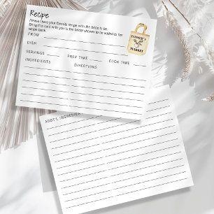 Dubbelzijdige Boeren Markt Bruids Recept Kaart