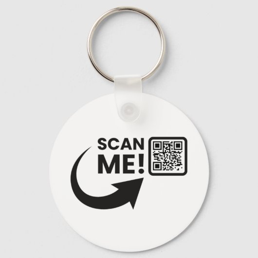 Dubbelzijdige Business Logo & QR-code Sleutelhanger (Voorkant)