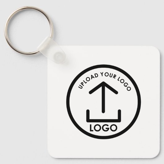 Dubbelzijdige Business Logo Text Promo QR-code Sleutelhanger (Voorkant)