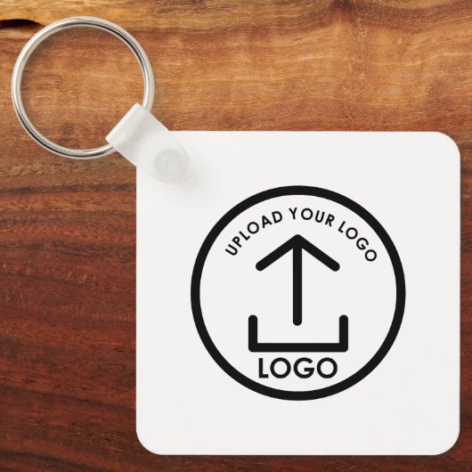 Dubbelzijdige Business Logo Text Promo QR-code Sleutelhanger (Voorkant)