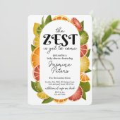 Dubbelzijdige Citrus Baby shower Invitation Kaart (Staand voorkant)