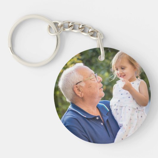 Dubbelzijdige Creëer uw eigen twee foto's Sleutelhanger (Voorkant)