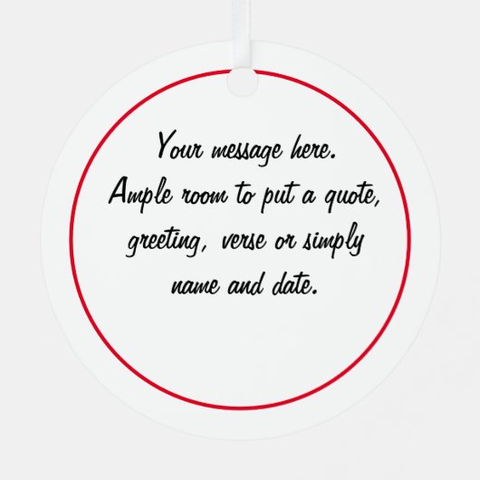 Dubbelzijdige Custom Buffalo Check Vrolijk Kerstfe Metalen Ornament (Achterkant)