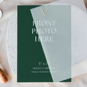 Dubbelzijdige fotokaart voor Vellum Trouwuitnodigi Kaart
