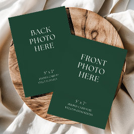 Dubbelzijdige fotokaart voor Vellum Trouwuitnodigi Kaart