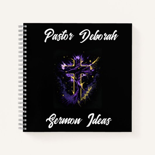 Dubbelzijdige Hoesje Church Sermon gepersonaliseer Notitieboek (Voorkant)