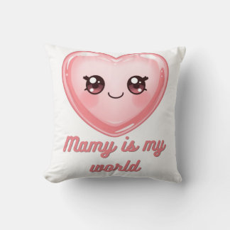 Dubbelzijdige Kawaii Hart Kussen - Mamy is mijn we
