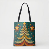 Dubbelzijdige kerstboom Canvas tas (Voorkant)