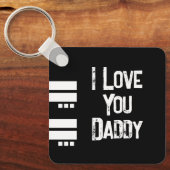 Dubbelzijdige liefdesvader voegt zwarte witte foto sleutelhanger (Voorkant)