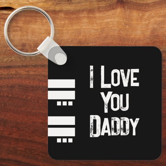 Dubbelzijdige liefdesvader voegt zwarte witte foto sleutelhanger (Voorkant)