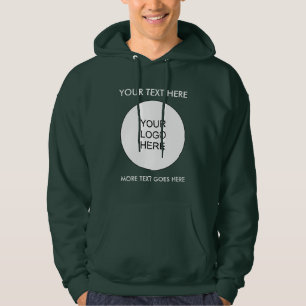 Dubbelzijdige Logo tekst Mannen diepe bos Sjabloon Hoodie