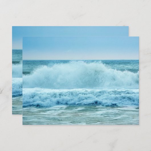 Dubbelzijdige Ocean Wave Crashing Kaart (Voorkant / Achterkant)