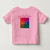 Dubbelzijdige print upload foto voeg tekst roze ba kinder shirts (Achterkant)
