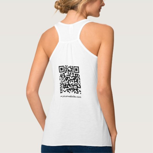 Dubbelzijdige QR Code Scan Me Vrouwen Bella + Canv Tanktop (Achterkant)