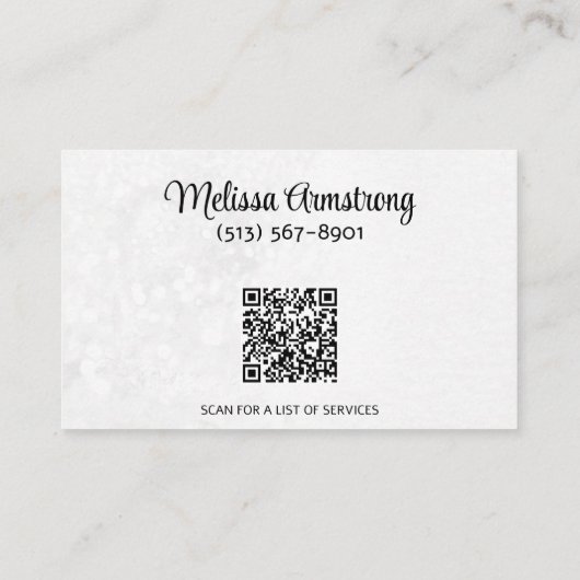 Dubbelzijdige realistische gele tulp met QR-code Visitekaartje (Achterkant)