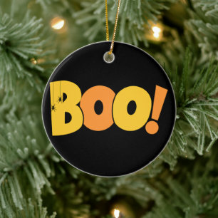 Dubbelzijdige Schattige Geest Gelukkig Halloween Keramisch Ornament