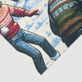 Dubbelzijdige sneeuwbal gevecht kerst tissuepapier (Detail)