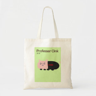 Dubbelzijdige strandtas professor varken tote bag